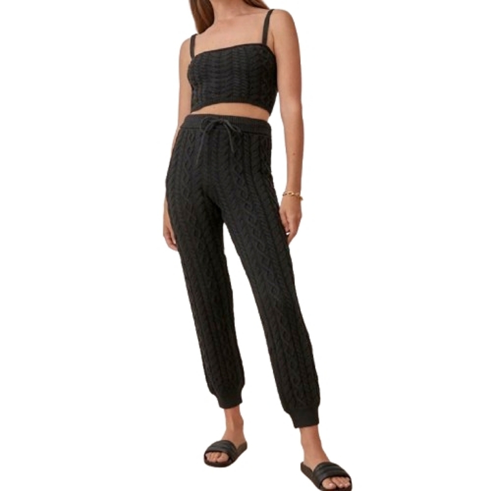 REFORMATION Italo Cotton Cable Knit Lounge Set